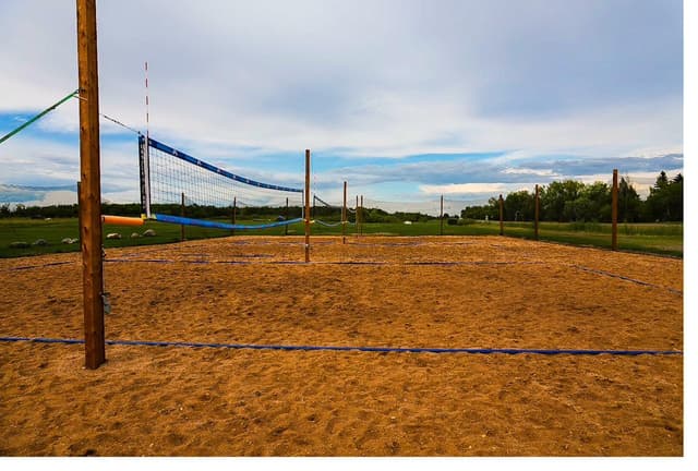 Volleyball at sunset